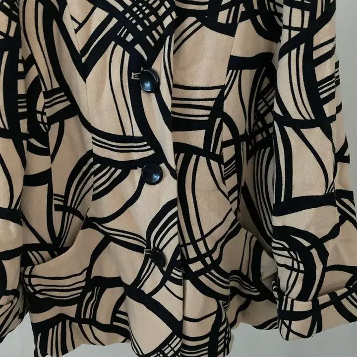 [BUNJANG] Izzatbaba Patterned A-Line Jacket / 아이잗바바 패턴 A라인 모 자켓