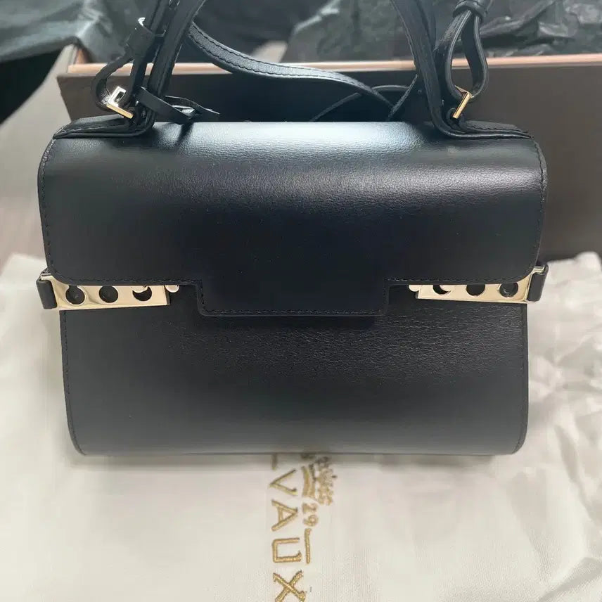 [BUNJANG] Delvaux Tempete Black/Silver PM Bag / Delvaux 델보 탕페트 블랙/실버 pm사이즈