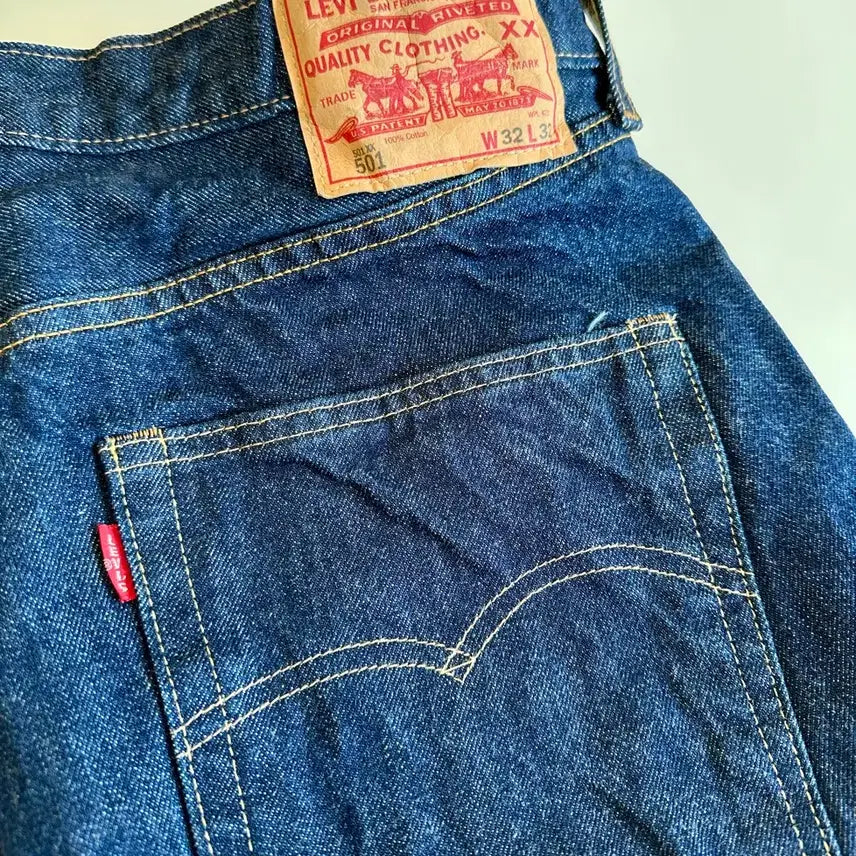 [BUNJANG] LVC 66466 Jeans, Rinsed, Size 32, Mint / LVC 66501 커스터마이즈드 린스 32사이즈 신품급 원워시