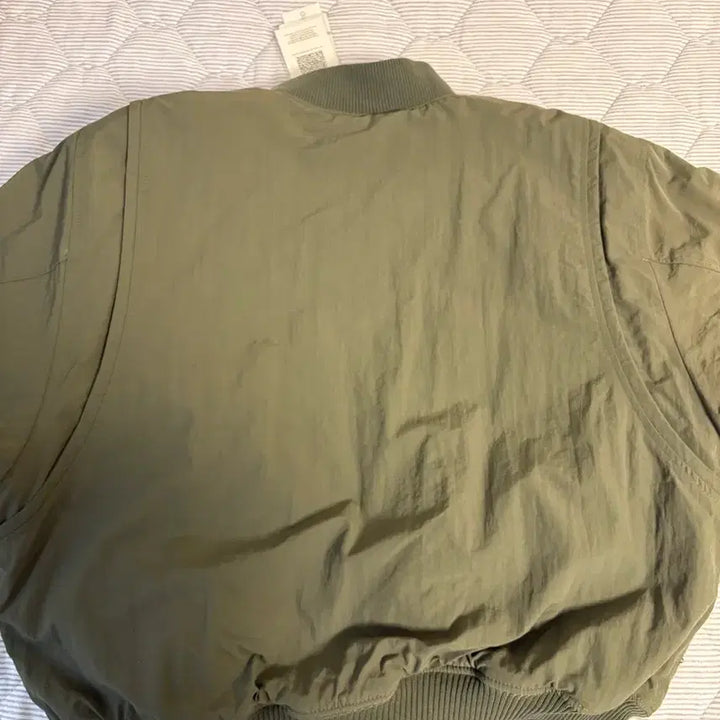 [BUNJANG] Second Monologue Grid MA-1 Bomber Jacket / 세컨모놀로그 그리드 언발 MA-1 봄버 카키 재킷 S 사이즈