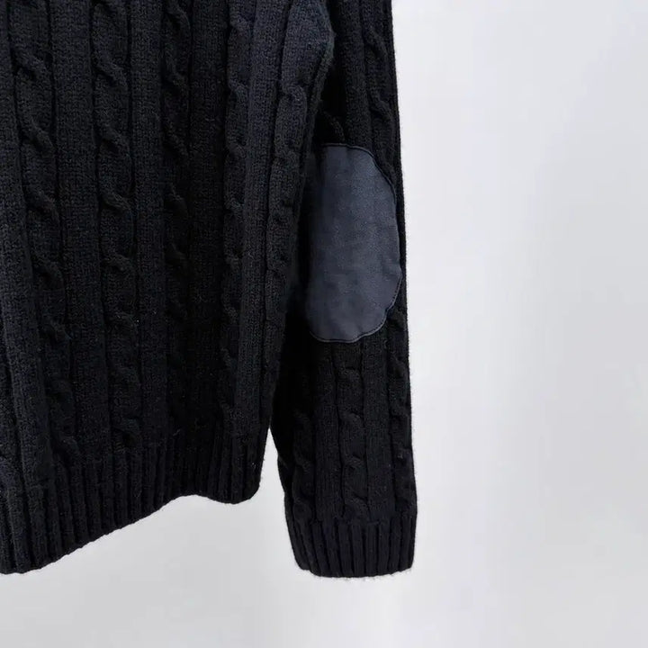 [BUNJANG] Celine Triomphe Cashmere Cable Knit Sweater / [S+급/XL] 셀린느 트리오페 캐시미어 케이블 니트 스웨터 블랙