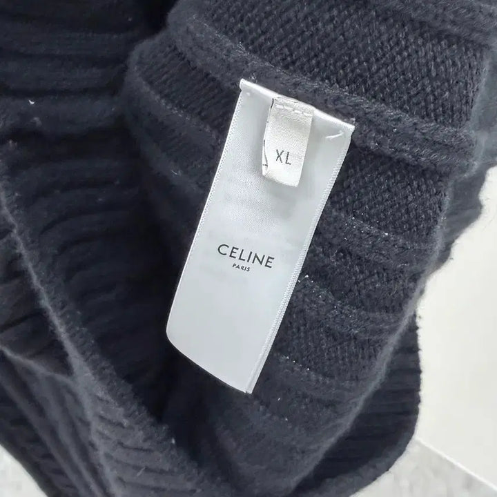 [BUNJANG] Celine Triomphe Cashmere Cable Knit Sweater / [S+급/XL] 셀린느 트리오페 캐시미어 케이블 니트 스웨터 블랙