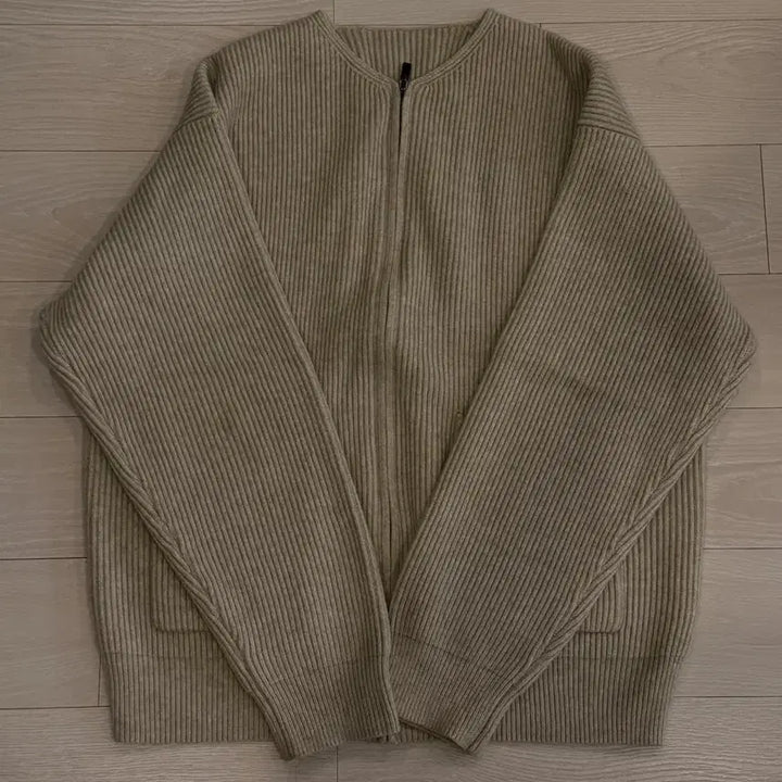 [BUNJANG] Knit Zip-up Jacket / 니트집업