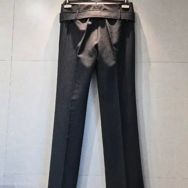 [BUNJANG] Prada Women's Wide Slacks Belted Trousers / PRADA 프라다 정품 여성 벨트 와이드 슬랙스