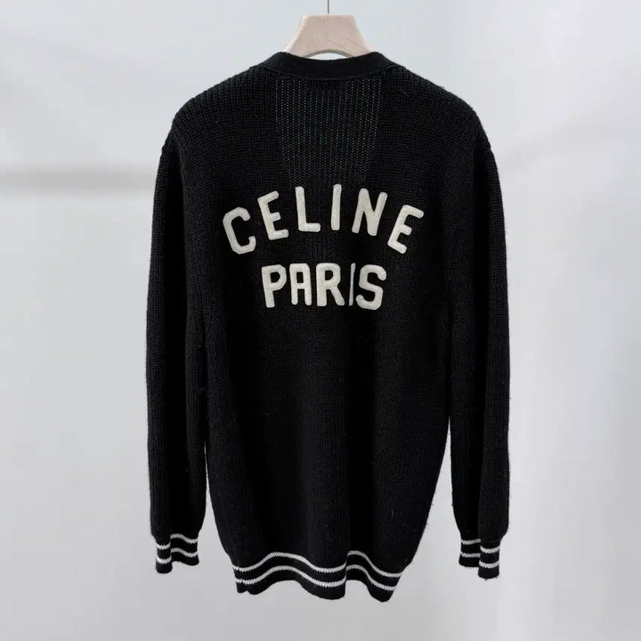 [SOLD OUT] [S+급/M] 24FW 셀린느 C로고 컬리지 가디건 블랙