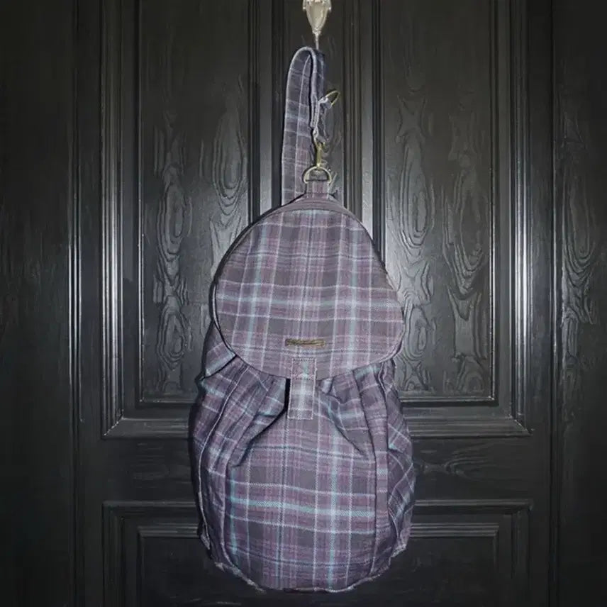 [BUNJANG] Sculptor Three-Way Twill Bag Purple Check / 스컬프터 Three-Way Twill Bag Purple Check