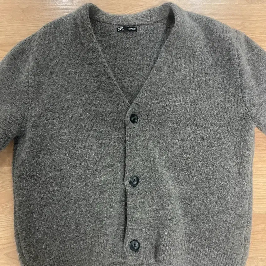 [BUNJANG] ZARA Gray V-Neck Cardigan / 자라 회색 브이넥 가디건