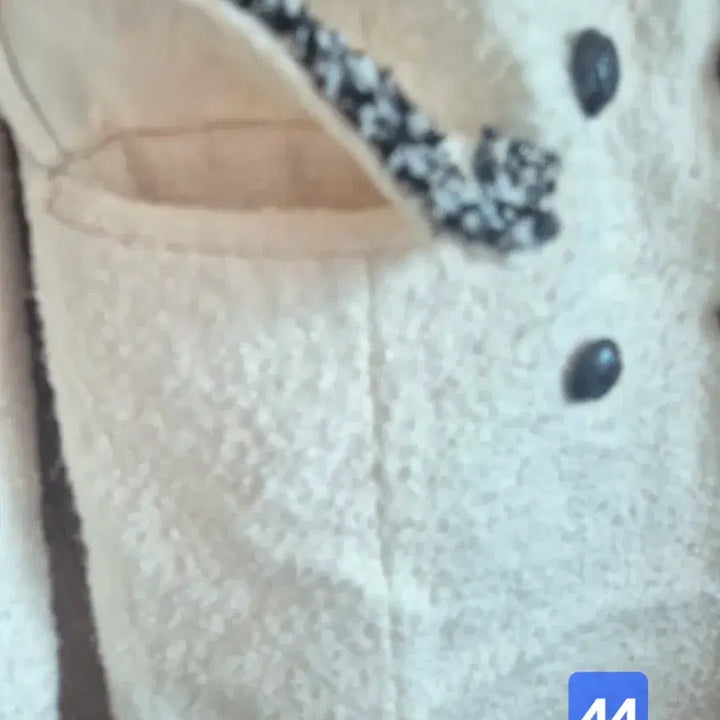 [BUNJANG] Ivory Tweed Double Coat / 아이보리 트위드 자켓 트위드 더블 코트