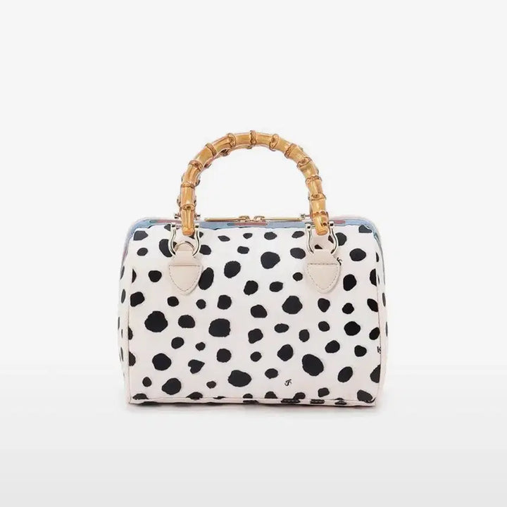 [BUNJANG] Lesportsac Bright Sepia Dalmatian Small Bamboo Boston Bag / 레스포색 브라이트 세피아 달마시안 스몰 뱀부 보스턴백