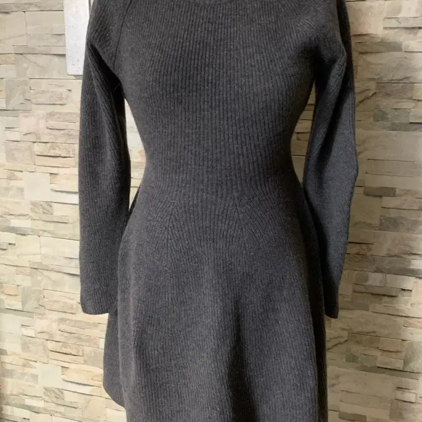 [BUNJANG] Jill Stuart Cashmere Blend Ribbed Knit Mini Dress / 질스튜어트 캐시미어,모혼방 골지니트원피스