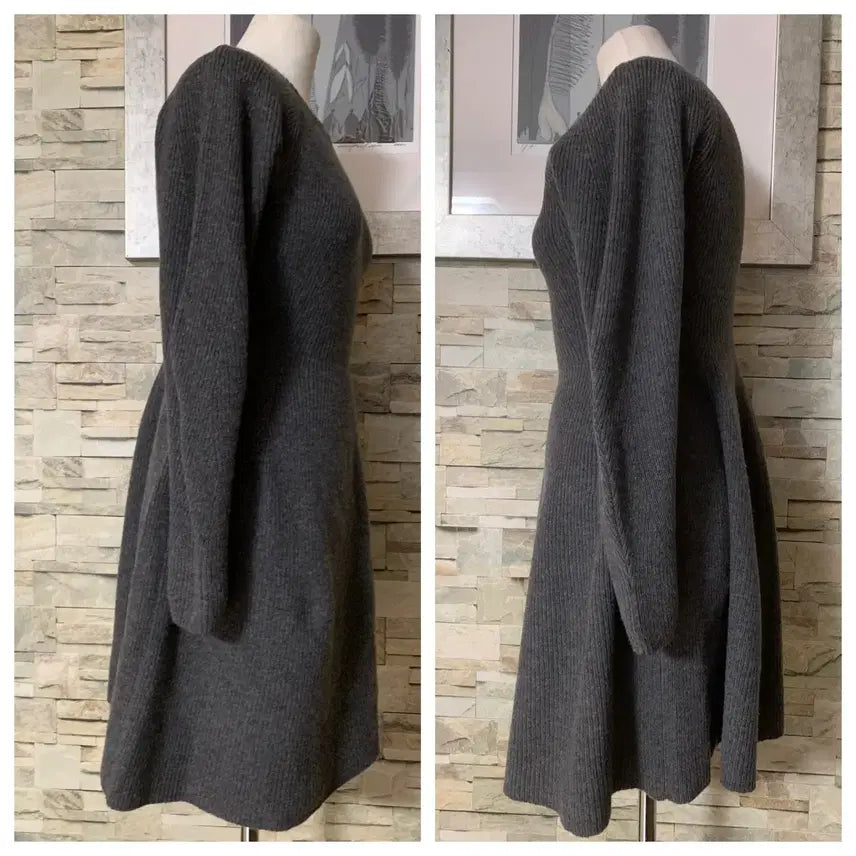 [BUNJANG] Jill Stuart Cashmere Blend Ribbed Knit Mini Dress / 질스튜어트 캐시미어,모혼방 골지니트원피스