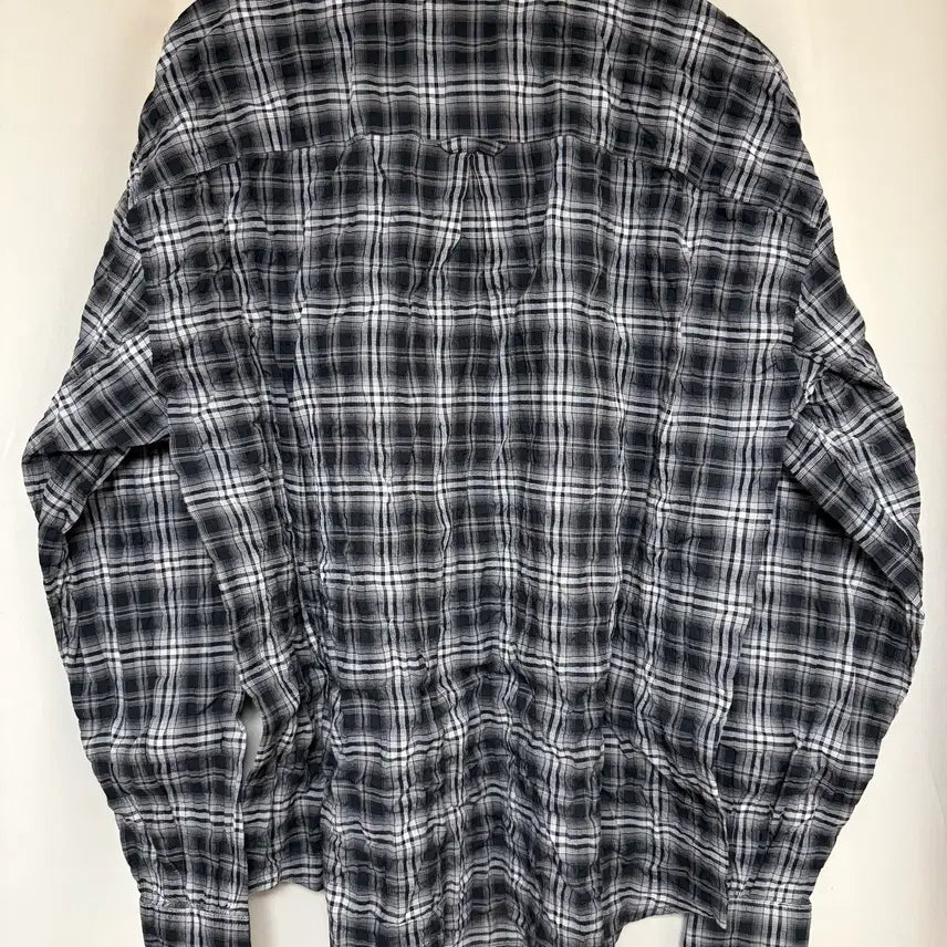 [BUNJANG] Polytelu Country Check Shirt Washed Black / 폴리테루 컨트리 체크 셔츠 워시드 블랙 (재패니즈 패브릭) 2 팝니다