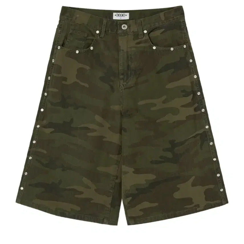 [BUNJANG] aeae Studded Shorts Camo / aeae 에이이에이이 스터드 쇼츠 카모