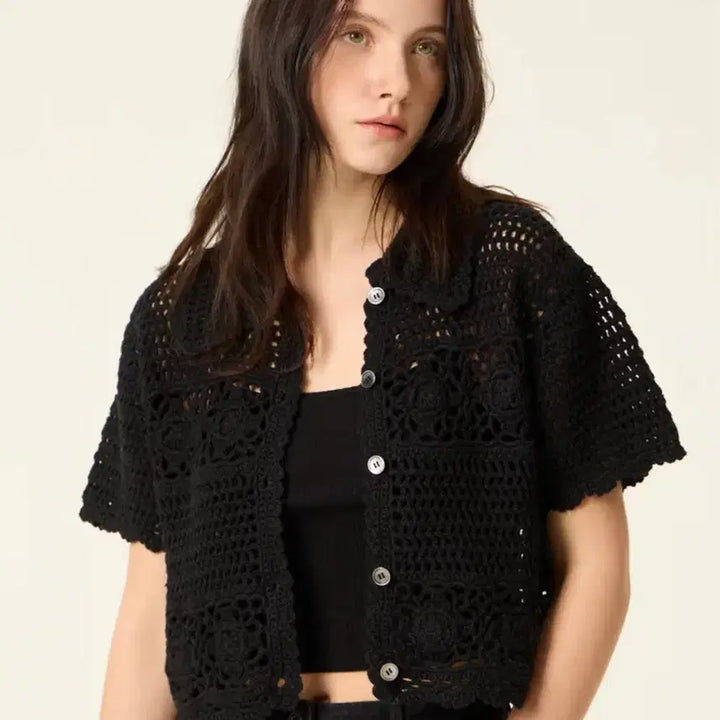 [BUNJANG] Ba&sh Knit Cardigan (S) / 바앤쉬 ba&sh 반팔 니트 가디건 (S)(작년구매)