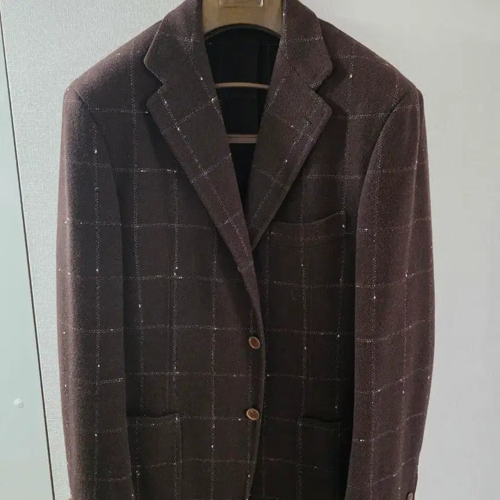 [BUNJANG] Sovereign Marling &amp; Evans Dark Brown Herringbone Flannel Sports Coat / 소버린 마링에반스 다크브라운 헤링본 플란넬 스포츠코트