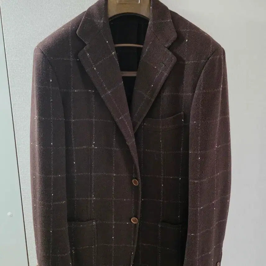 [BUNJANG] Sovereign Marling &amp; Evans Dark Brown Herringbone Flannel Sports Coat / 소버린 마링에반스 다크브라운 헤링본 플란넬 스포츠코트
