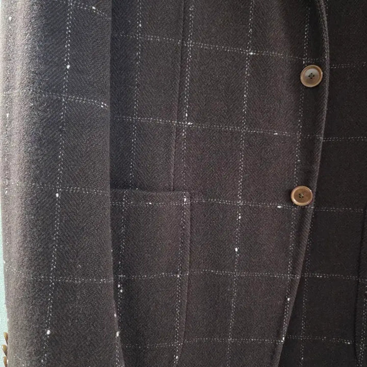 [BUNJANG] Sovereign Marling &amp; Evans Dark Brown Herringbone Flannel Sports Coat / 소버린 마링에반스 다크브라운 헤링본 플란넬 스포츠코트