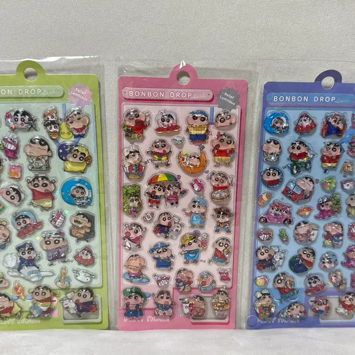 [BUNJANG] Crayon Shin-chan Liquid Bongbong Sticker Bundle Set / 짱구 액체 봉봉스티커 / 6종 일괄