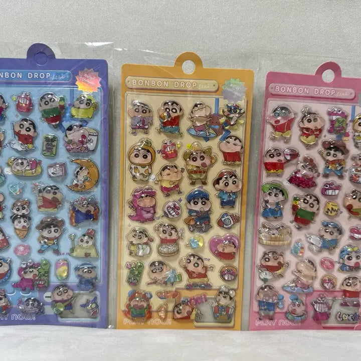 [BUNJANG] Crayon Shin-chan Liquid Bongbong Sticker Bundle Set / 짱구 액체 봉봉스티커 / 6종 일괄