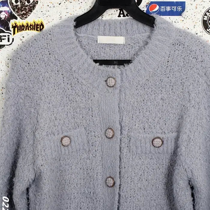 [BUNJANG] Verve Boucle No Collar Cardigan / 여성F / 베르브 부클 노카라 가디건GR 16-95
