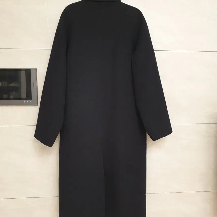 [BUNJANG] BAS STANDARD Black Balmacaan Cashmere Coat / BAS STANDARD 블랙 발마칸 캐시미어 코트(벨트있음)