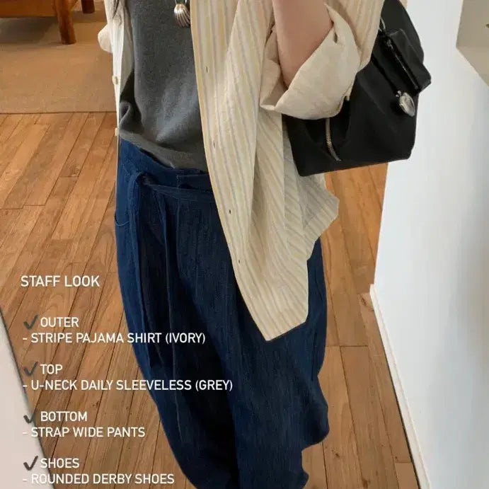 [BUNJANG] Ethos Yellow Stripe Pajama Set / 에토스 스트라이프 파자마 셋트 (옐로우스트라이프)