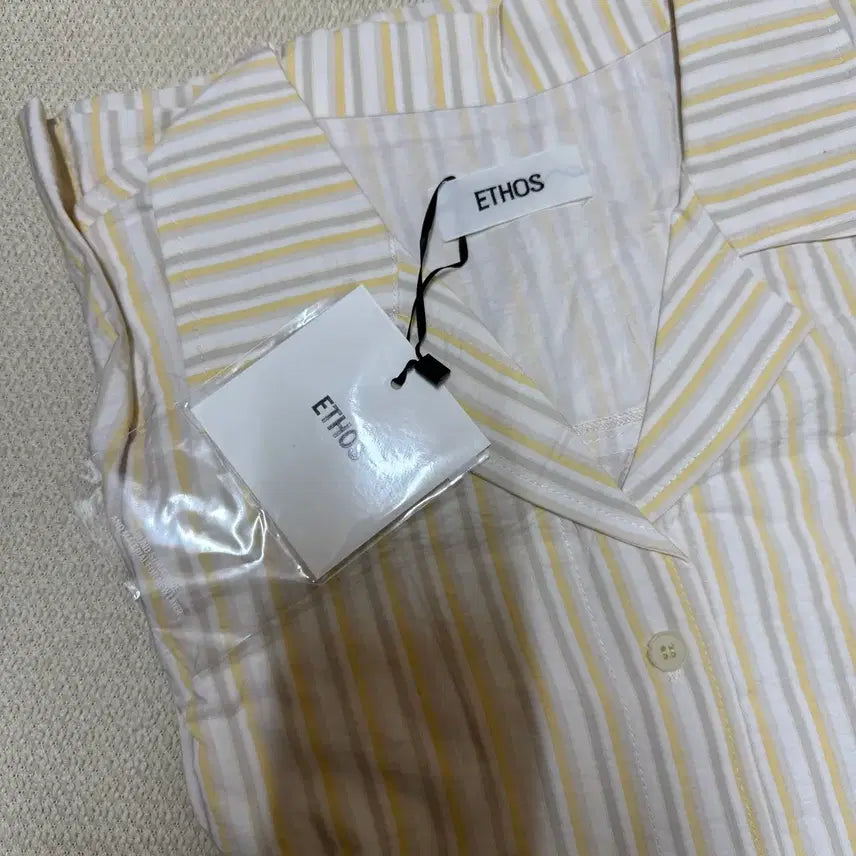 [BUNJANG] Ethos Yellow Stripe Pajama Set / 에토스 스트라이프 파자마 셋트 (옐로우스트라이프)
