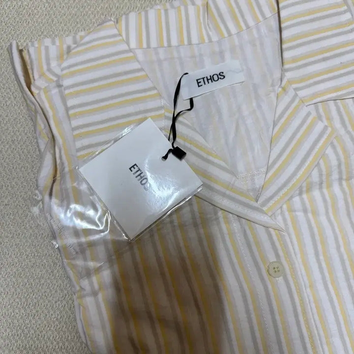 [BUNJANG] Ethos Yellow Stripe Pajama Set / 에토스 스트라이프 파자마 셋트 (옐로우스트라이프)