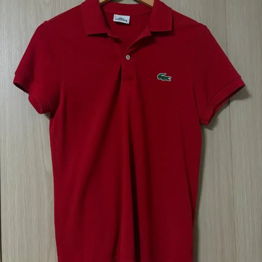 [BUNJANG] Lacoste Red Polo Shirt / 라코스테 PK 레드 카라 반팔티