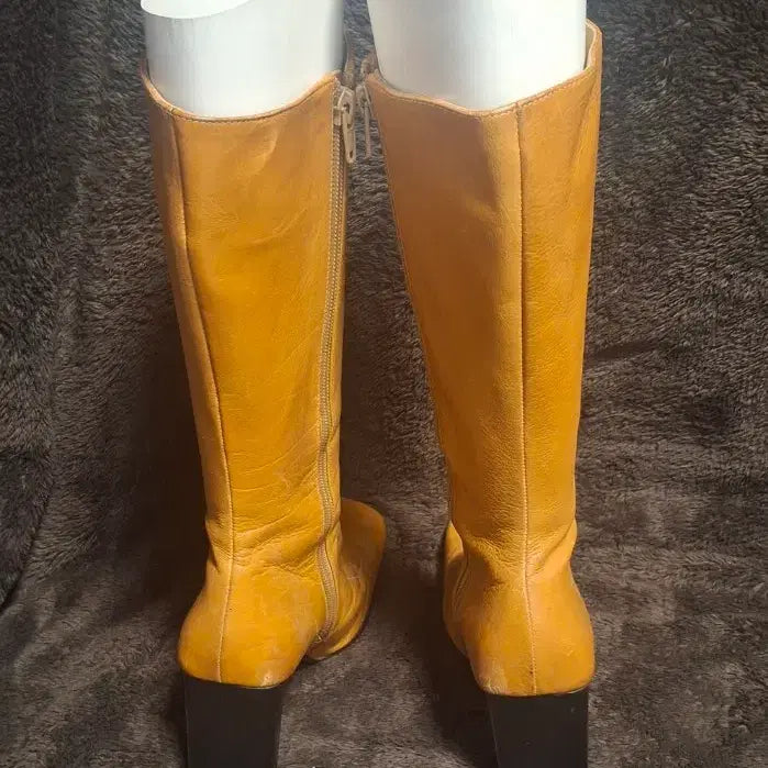 [BUNJANG] Diana Camel Leather Long Boots 235 / 일본브랜드 다이애나 카멜색 가죽 롱부츠 235