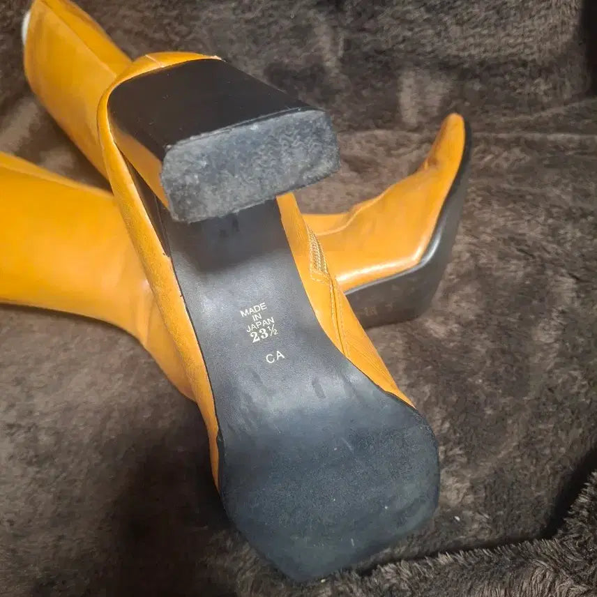 [BUNJANG] Diana Camel Leather Long Boots 235 / 일본브랜드 다이애나 카멜색 가죽 롱부츠 235