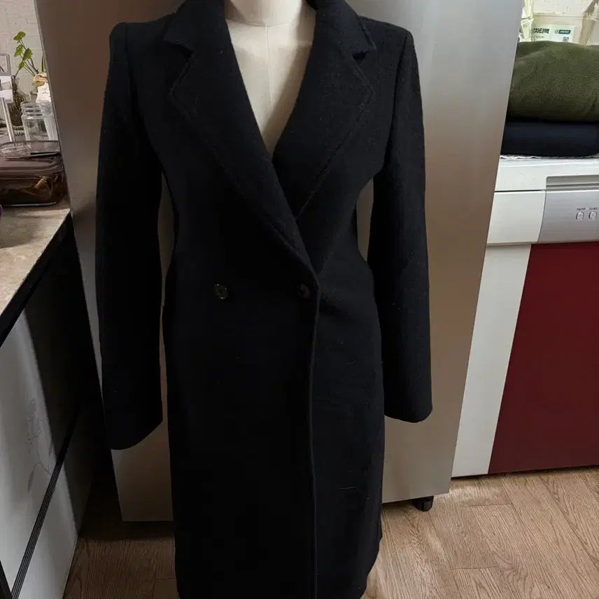 [BUNJANG] Black Wool Coat / 블랙 울코트