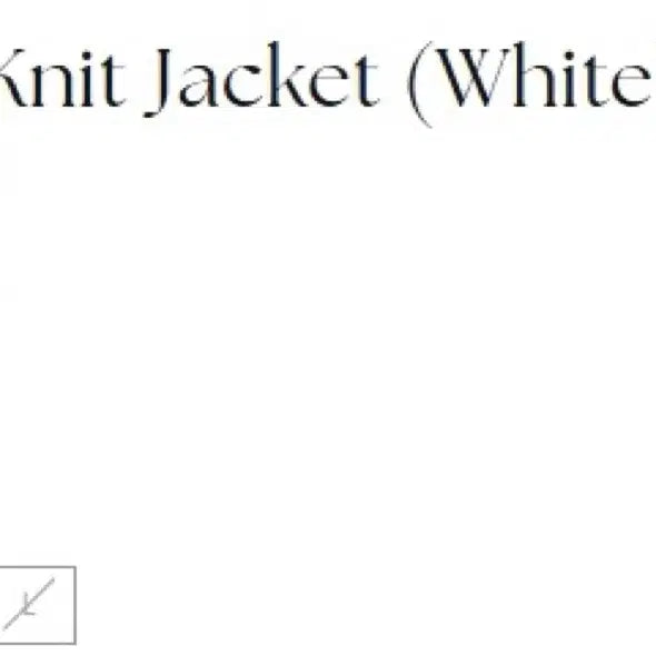 [BUNJANG] Nana Jacqueline Hailey Knit Jacket Cardigan White / 나나재클린 헤일리니트자켓가디건 화이트 -새상품,택포함-