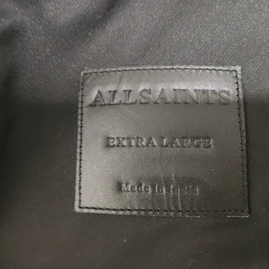 [BUNJANG] AllSaints Black Leather Rider Jacket XL / 올세인츠 블랙 가죽 라이더 자켓 XL 100-105사이즈