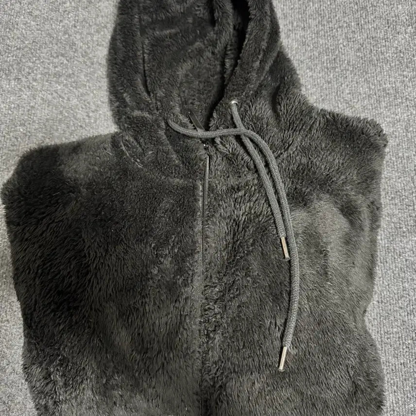 [BUNJANG] Black Fleece Hoodie / 검정색 뽀글이 후드집