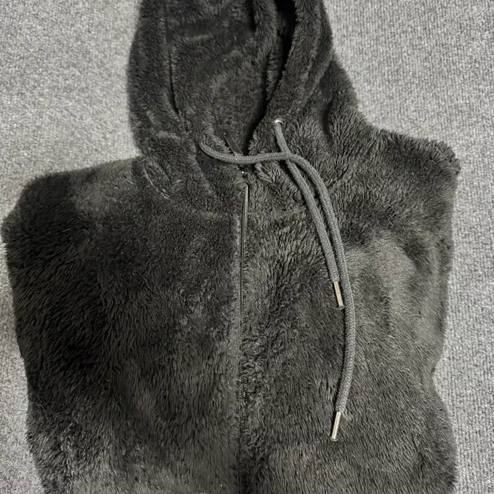 [BUNJANG] Black Fleece Hoodie / 검정색 뽀글이 후드집