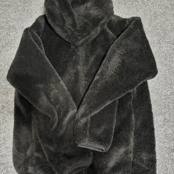 [BUNJANG] Black Fleece Hoodie / 검정색 뽀글이 후드집