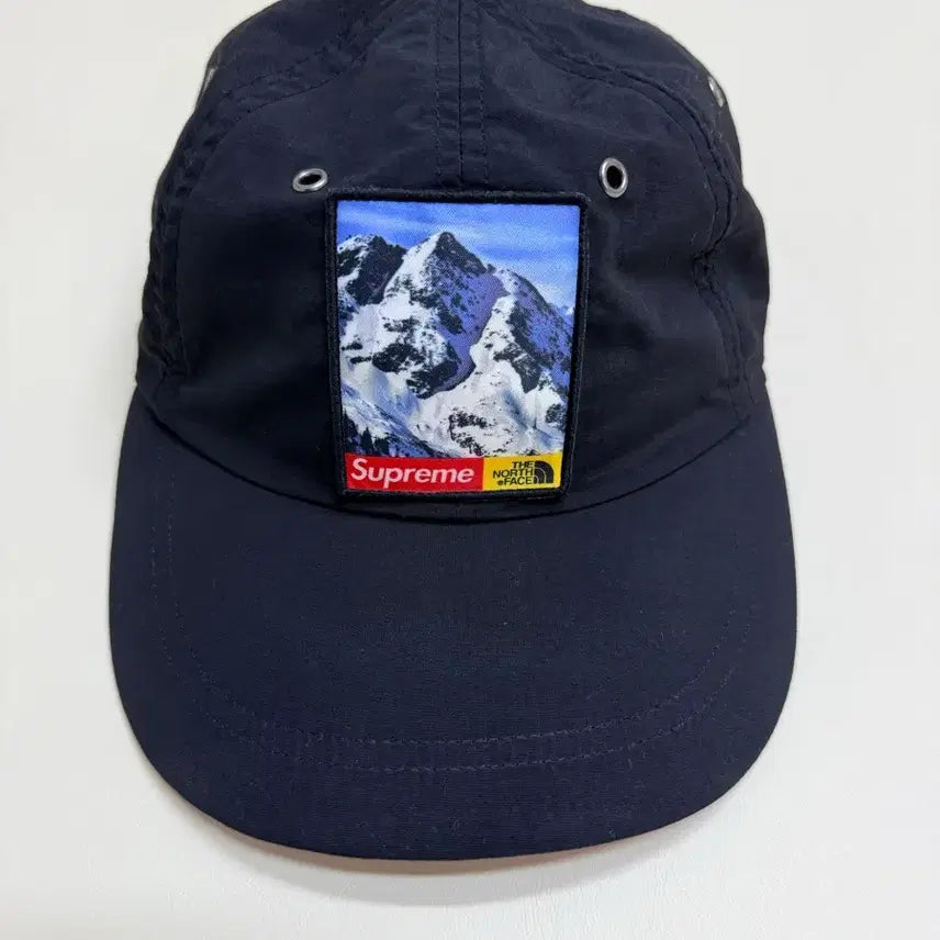 [BUNJANG] The North Face Supreme Snow Mountain 6 Panel Cap Black / 노스페이스 슈프림 설산 6패널 캡모자 검정