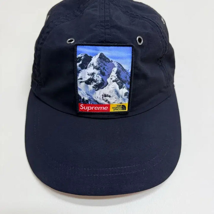 [BUNJANG] The North Face Supreme Snow Mountain 6 Panel Cap Black / 노스페이스 슈프림 설산 6패널 캡모자 검정