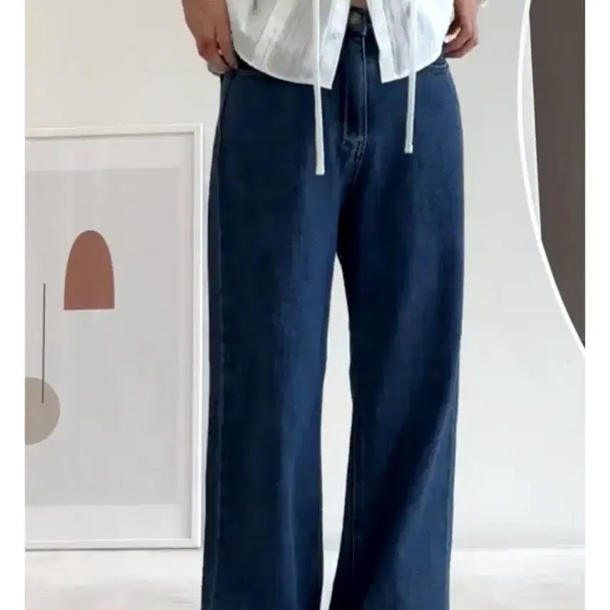 [BUNJANG] Denim Wide Leg Jeans / 진청바지