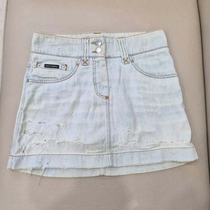 [BUNJANG] Dolce & Gabbana Ice Wash Mini Skirt / DOLCE&GABBANA 돌체앤가바나 정품 아이스진 미니스커트