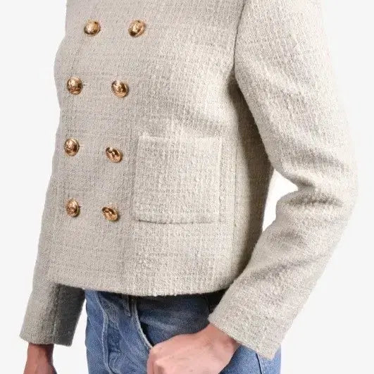 [BUNJANG] Celine 2021 Light Green Tweed Jacket / 셀린느 2021라이트그린 트위드자켓