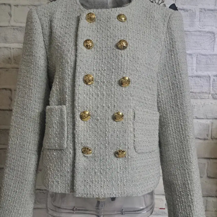 [BUNJANG] Celine 2021 Light Green Tweed Jacket / 셀린느 2021라이트그린 트위드자켓
