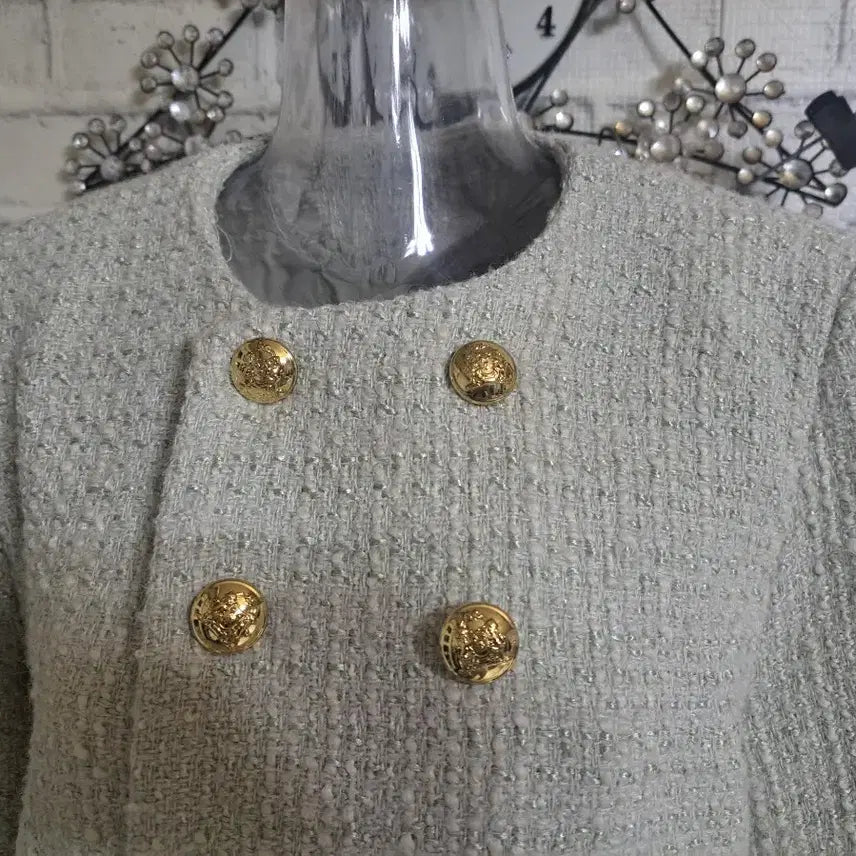 [BUNJANG] Celine 2021 Light Green Tweed Jacket / 셀린느 2021라이트그린 트위드자켓