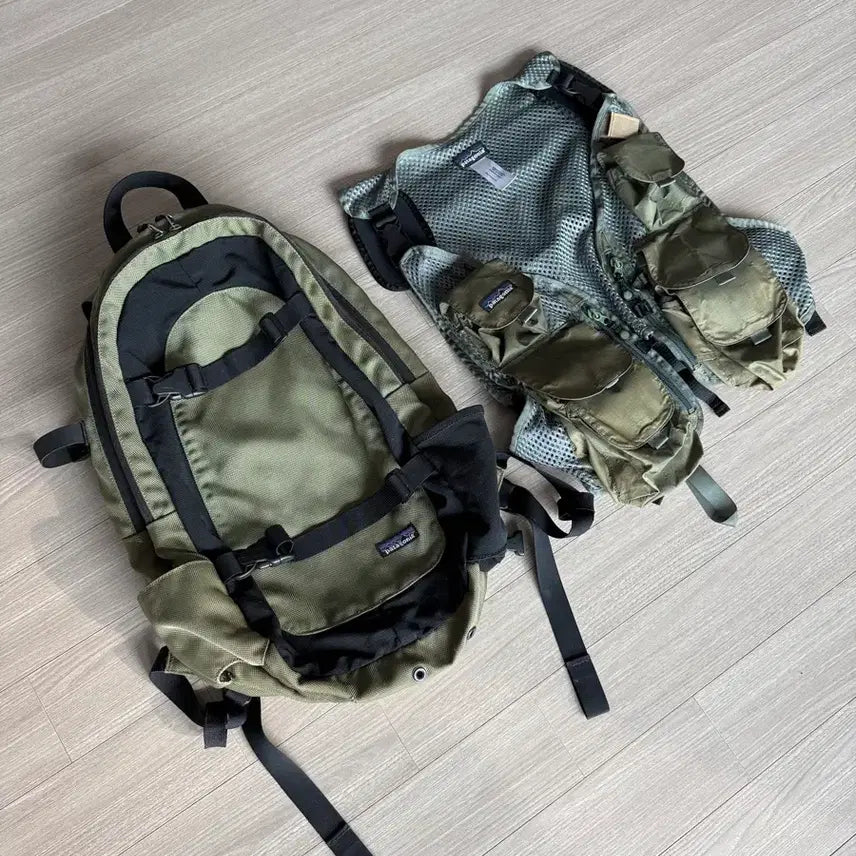 [SOLD OUT] patagonia 피타고니아 피싱베스트 백팩 세트 초레어