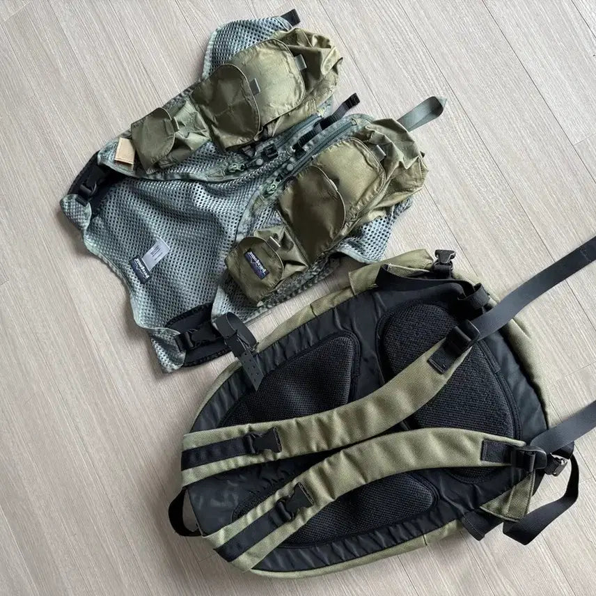 [SOLD OUT] patagonia 피타고니아 피싱베스트 백팩 세트 초레어