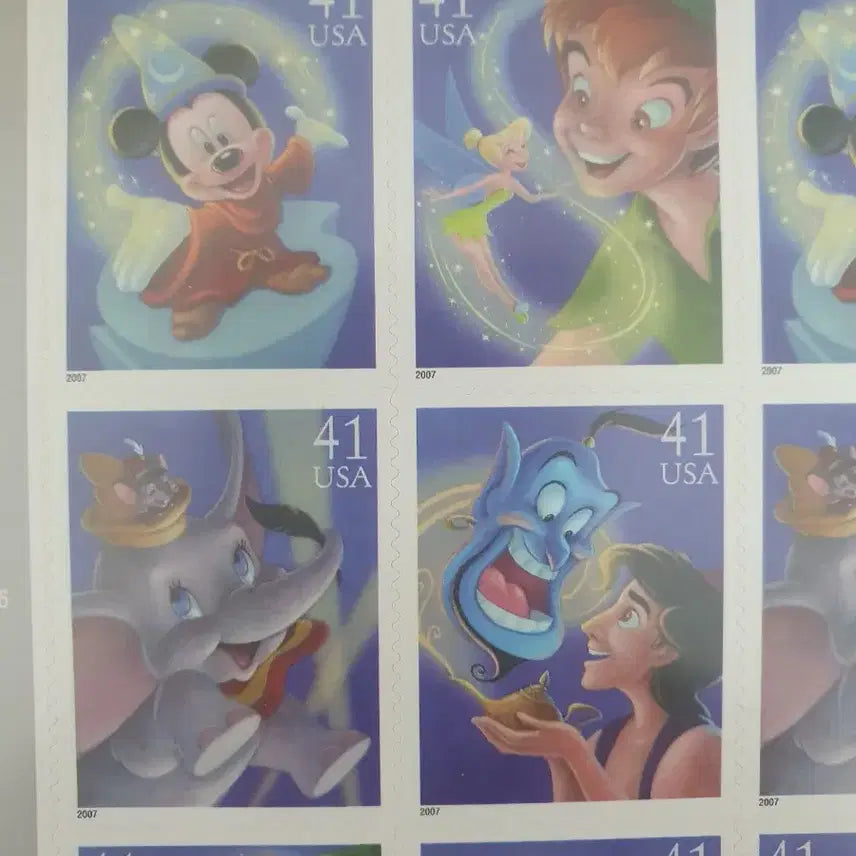 [BUNJANG] Disney US Postage Stamp Sheet / 미국 디즈니 미사용 우표 전지