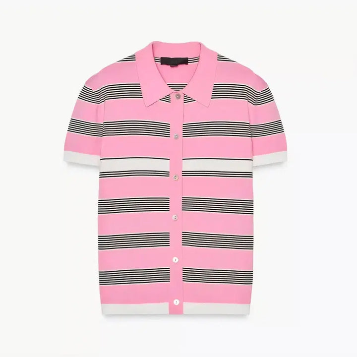 [BUNJANG] Zara Striped Polo Knit Shirt / 자라  스트라이프 폴로 니트, 피케티, 카라티 S사이즈