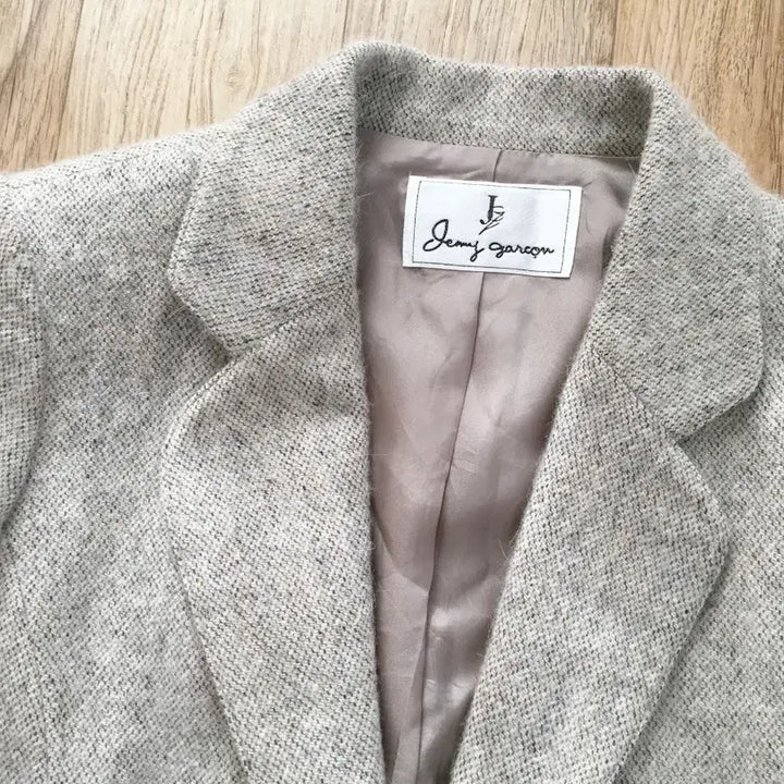 [BUNJANG] Jenny Garcon Gray Angora Jacket Skirt Set / Jenny Garcon 회색 앙고라 자켓 스커트 세트 셋업 일본빈티지