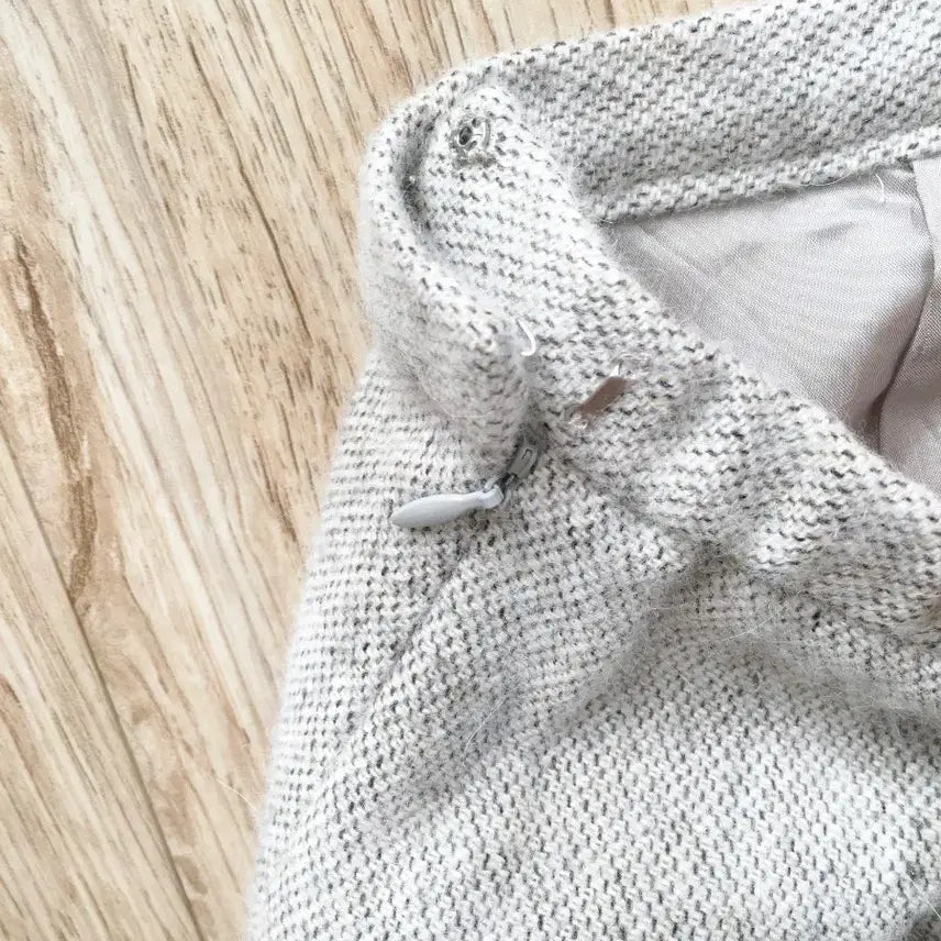 [BUNJANG] Jenny Garcon Gray Angora Jacket Skirt Set / Jenny Garcon 회색 앙고라 자켓 스커트 세트 셋업 일본빈티지